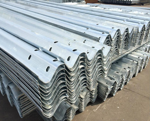 Galvanized wave guardrail